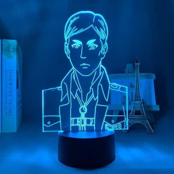 Attack on Titan 3D Anime Lampe Natt Levi Ackerman Illusjon N