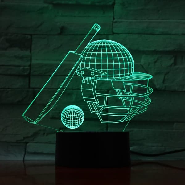 3D Baseball Nattlys Bord Skrivebord Optisk Illusjon Lamper 7