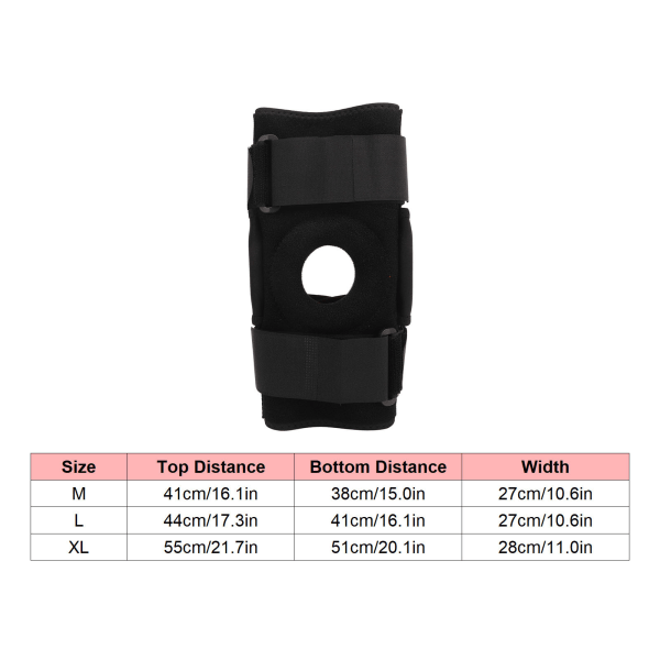 Sports Knebeskytter med Silikonpute Avtakbar Foldbar Anti-Fall Knebeskytter for Sykling Basketball Svart og Rød L