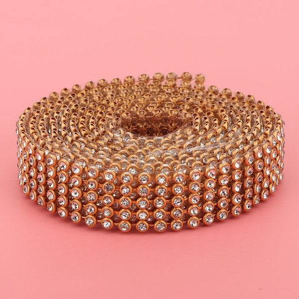 3mm Kristall Rhinestone Kedja Trim Applikation DIY Sömnad Hantverk Kläder Klänning Dekoration (#4)
