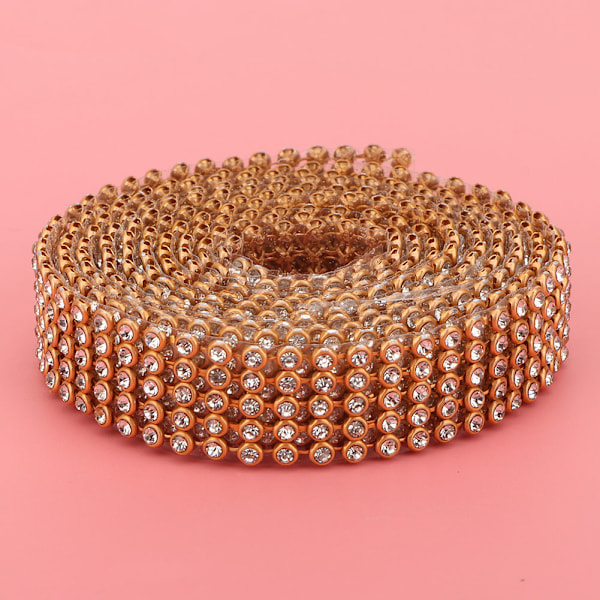 3mm Kristalli Rhinestone-ketjutarvike Applique DIY-ompeluaskarteluvaatteet Mekkotarvikkeet (#4)