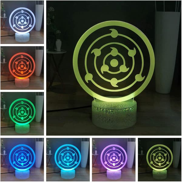 Naruto Kakashi Uchiha Sasuke 3D Illusion Natlampe Sm