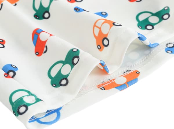 Økologisk bomulls pyjamas shorts sett for gutter og jenter, 2 deler, S(Bil)