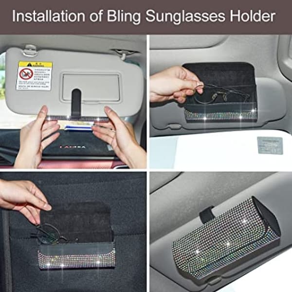 Solbrilleholder for bilvisir, solbrilleholder for bil