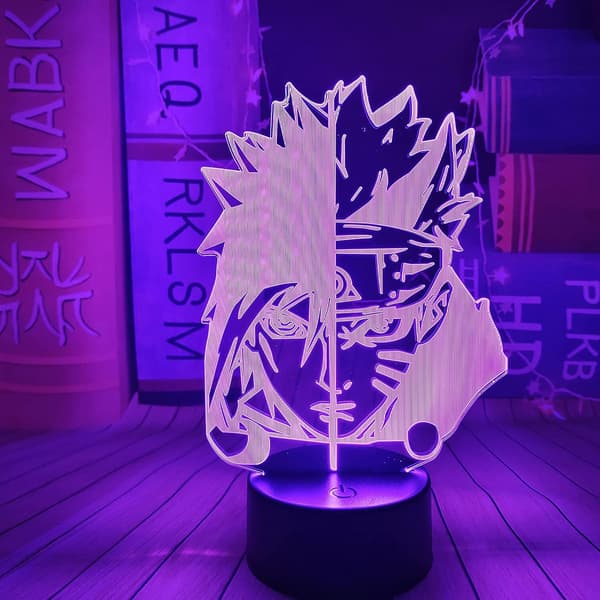 Naruto Kakashi Uchiha Sasuke 3D Illusion Natlampe Sm