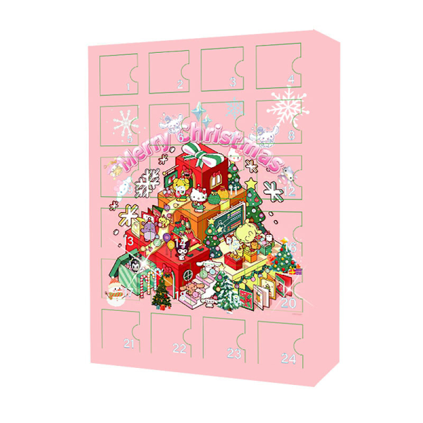 2024 Ny Julkalender Sanrio HelloKitty Kalender Blind Box, 24 Dagar Julnedräkningspresent, Julkalender Överraskningspresent för Barn