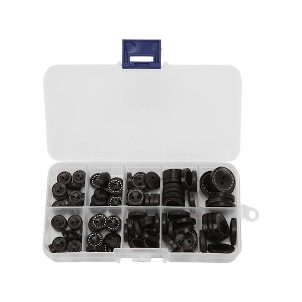 100 stk. Tretre knapper Unik design Naturlig Holdbar Robust Sikker Praktisk Rund treknapp Mørkebrun