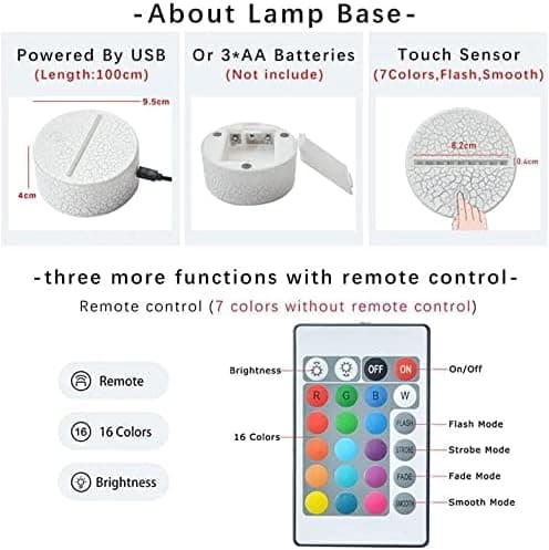 3D Illusion Lamp Anime Genshin Impact Klee Nattlampa 3D LE