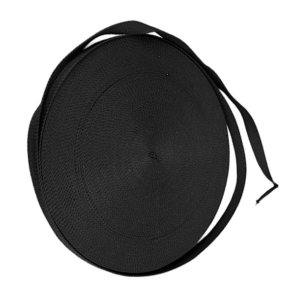 Vävband 50 meter 1 tum bred 0,08 tum tjock ren färg elastisk medeltung vävband för hantverk DIY reparation svart 1 tum bred 0,08 tum tjock