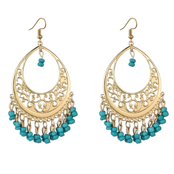 Vintage Mandala Blommiga Zigenare Drop Dangle Örhängen
