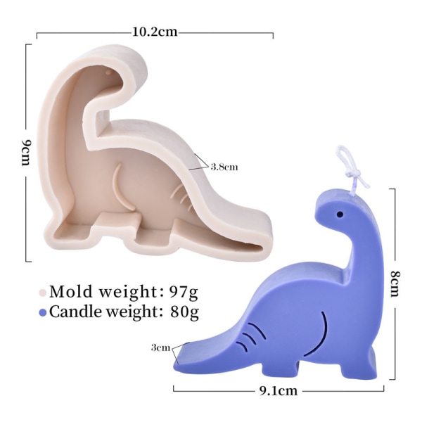 3D Djur Dinosaurie Elefant Groda Giraffe Ljus Silikon Mo