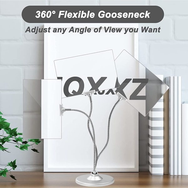 4X Ultra Stor HD Hvidt Lys Forstørrelsesglas med Beslag, 10 \"x6