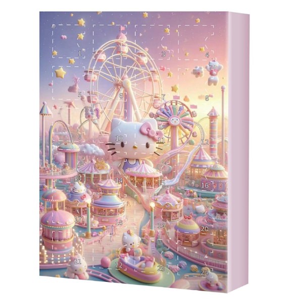 2024 Ny Julkalender Sanrio HelloKitty Kalender Blind Box, 24 Dagar Julnedräkningspresent, Julkalender Överraskningspresent för Barn