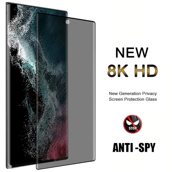 2 st 3D böjd full cover sekretess skärmskydd för OPPO Reno 9 Pro plus Anti-spion skydd