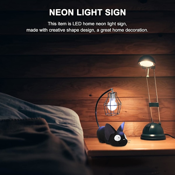 Harpiks Katt Design Lampe Kreativ Nattlys Bord Sengelampe for Lesing (Jern Tråd Lampskjerm, 3.1 x 4.7 x 6.7 Tommer)