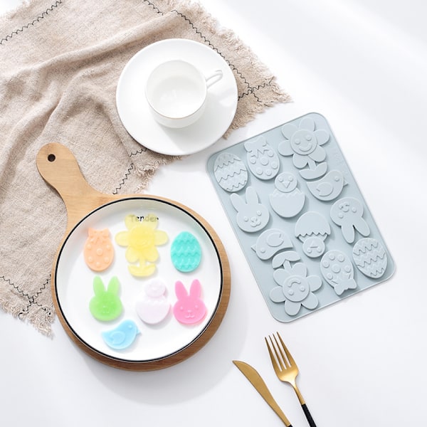 12 Silikone Chokolade Kageforme, Isforme, DIY Småkager, C