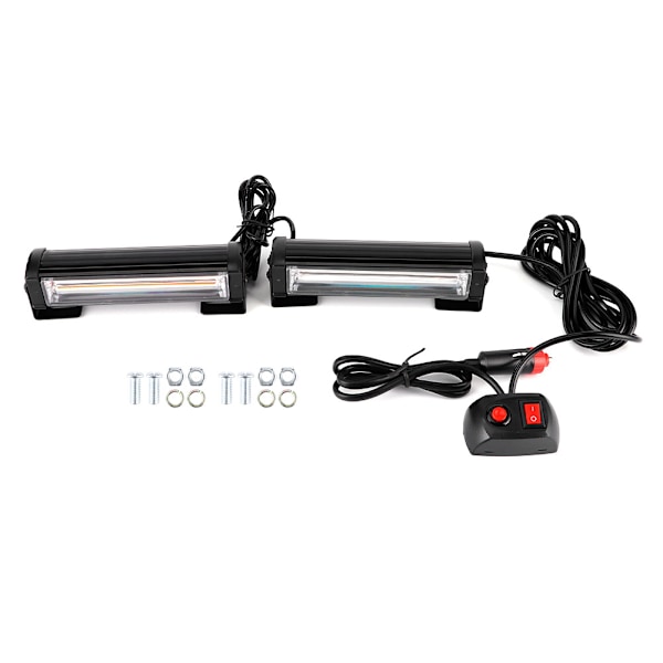 1V2 Frontgitter Strobe Lygtepane Høj lysstyrke Bil Advarselsblink 18Wx2  12V-24V