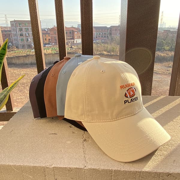 Hat Dame Fire Sæsoner Rugby Brev Broderi Blød Top Ca Blue