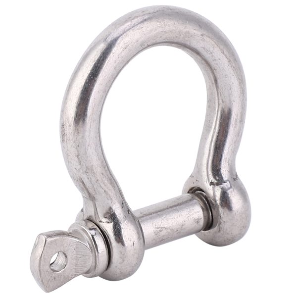 4 stk. Ankersjakkel D-ring 304 rustfritt stål sølvkontakt spenne 8mm/10mm/12mmM6 åpning 12mm