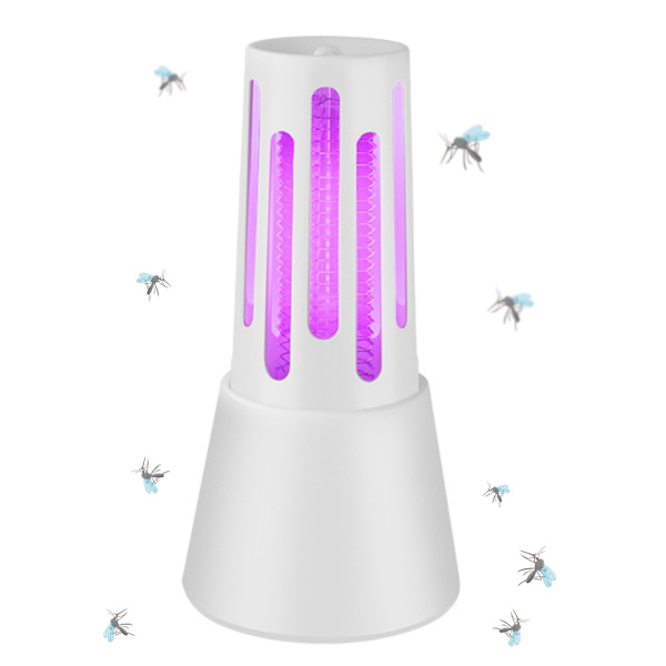 Hyönteisansaloukku USB-ladattava 360° Hyttysansa LED-lyhty sisä- ja ulkokäyttöön Koti Puutarha Patio Leirintä White