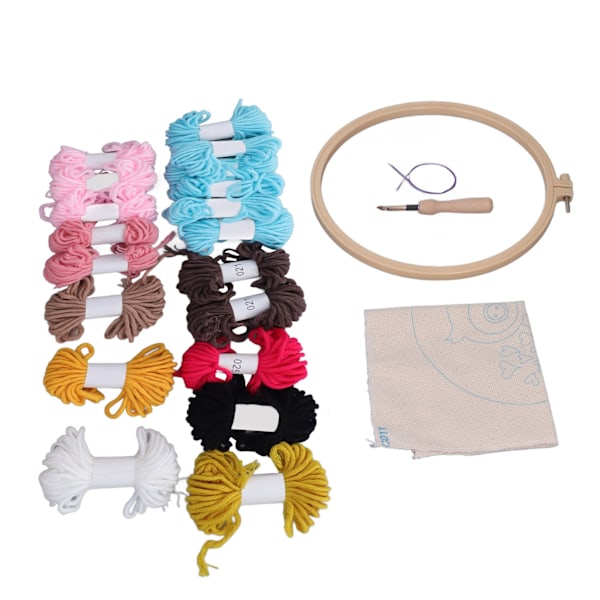 Uggla Punch Needle Kit Rosa Uggla Mönster Handcraft DIY Broderi Korsstygn DIY Punch Needle Kit för Nybörjare Barn