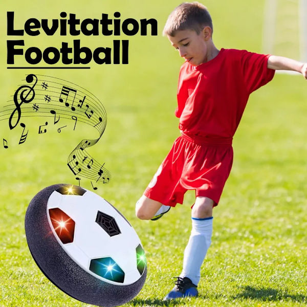 Sport Kids Levitate Suspending Fotboll Boll Luftkudde Flytande Skum Fotboll med LED Ljus Glidande Leksaker Fotboll Leksaker Barn Presenter