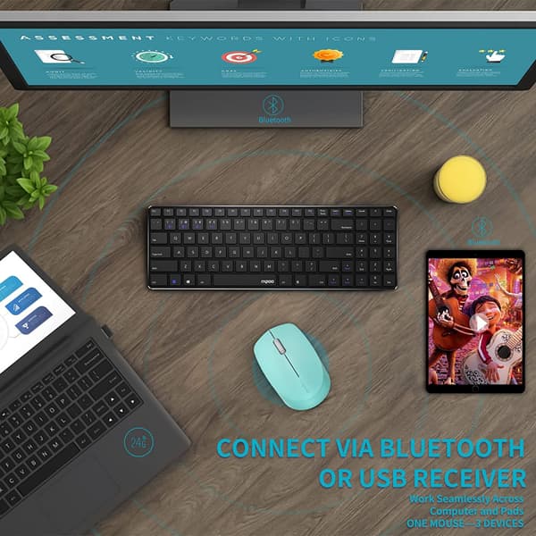 Langaton Bluetooth Hiljainen Hiiri Monilaitteinen Langaton Bluetooth