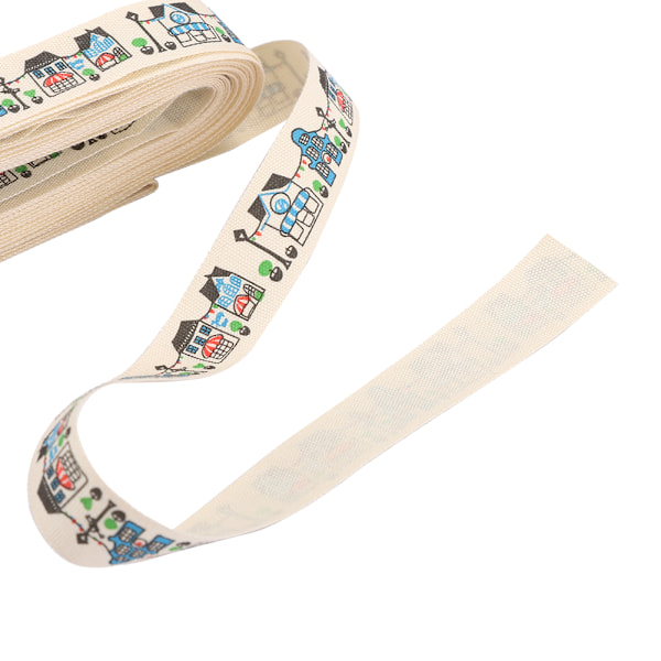 2 st webbingband tecknad målning DIY bröllopspackning kläder dekoration tillbehörStil 2