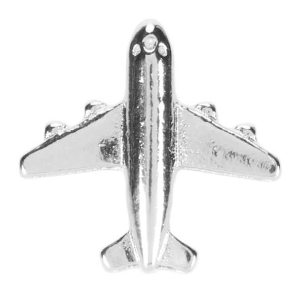 30 st flygplansformade tryckstift, söta dekorativa metallnålar med genomskinlig låda för anslagstavla, whiteboard, bild, silver