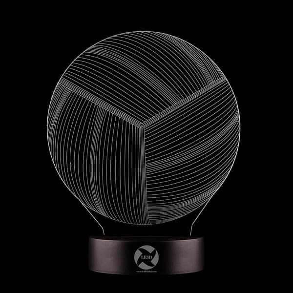 3D Optisk Illusions Natlampe - 7 LED Farveskiftende Lampe