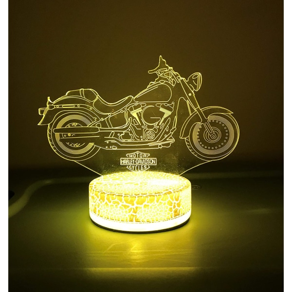 Harley Davidson Motorcykel Lampa Nattljus Presenter 3D 7 Färg