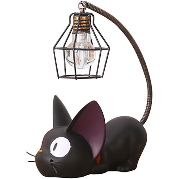 Harpiks Katt Design Lampe Kreativ Nattlys Bord Sengelampe for Lesing (Jern Tråd Lampskjerm, 3.1 x 4.7 x 6.7 Tommer)