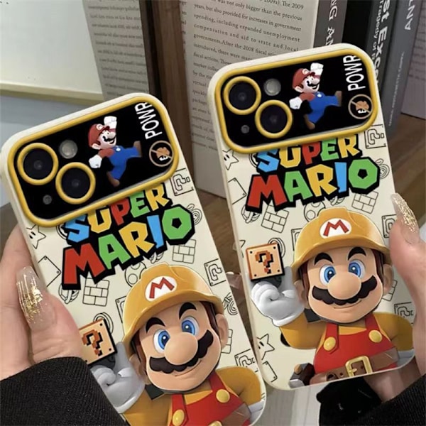 2024 Nytt Estetiskt Telefonfodral för iPhone, Mario Telefonfodral för Flickor Kvinnor Cool Trendig Design Mjuk TPU Presentfodral för iPhone Orange iPhone XR