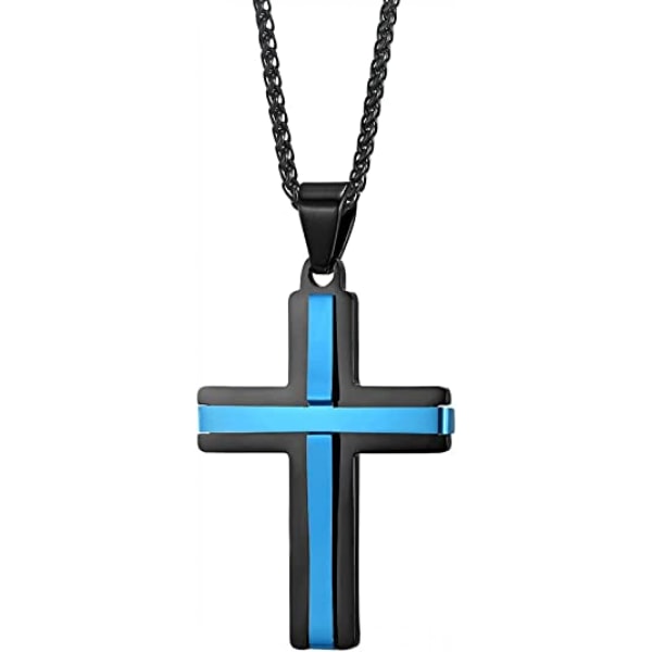 Cross Halsband 316L rostfritt stål Titanium Cross hänge