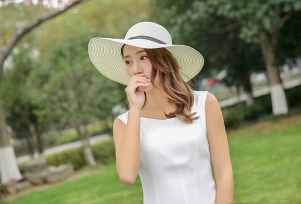 Dame Sol Stråhat Bred Skygge UV UPF 50 Sommerhat Foldbar