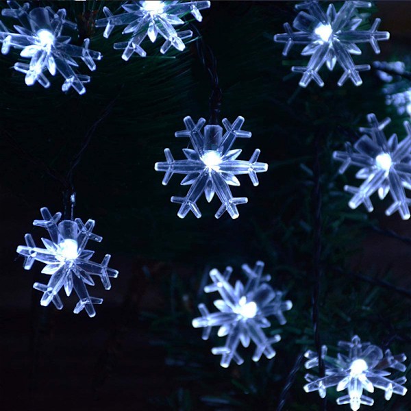 Dazzle Bright Solcells Jul Snöflinga Ljus Utomhus