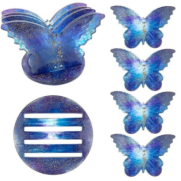 5 stk. Brikke Silikonform DIY Speil Sommerfugl Brikke Com