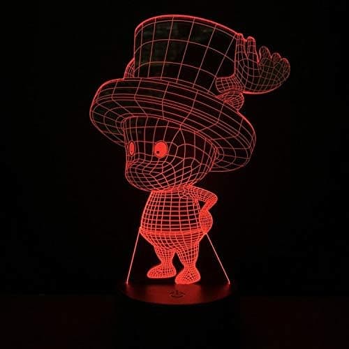 One Piece Luffy 3D Illusion Natlampe Smart Touch, RG