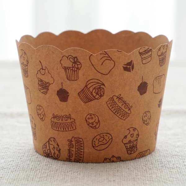 50 STK kraft bakekopper, non-stick, solide for hjemmebaking og dessertutstilling til fest
