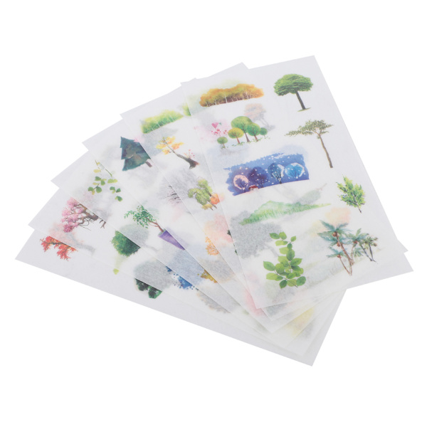 6 kpl/setti DIY-päiväkirjatarra Käsikirjan koristetarra Scrapbooking-tarra Tarvikkeet (A002104)