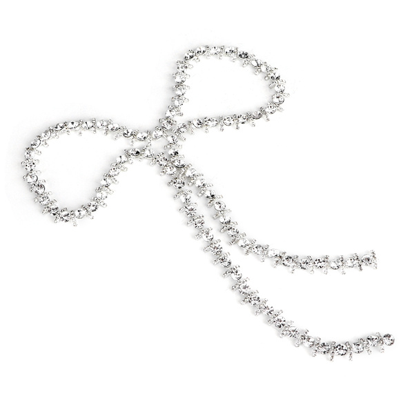 1 Yard Kristallglas Rhinestone Trimming Kedja DIY Kläder Smycken Kostym Applikation Vit