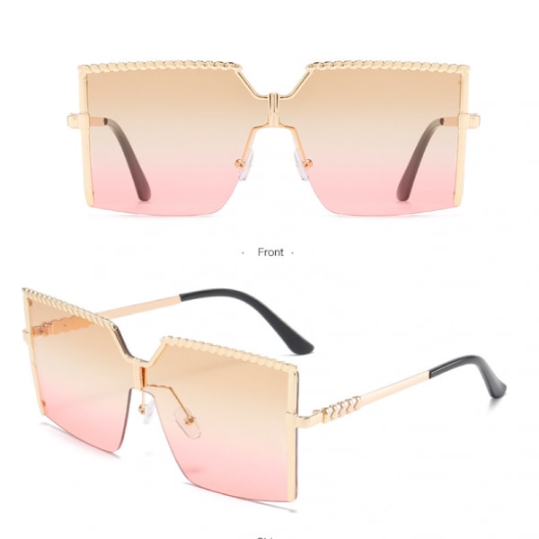 Fashion Ladies Metal Alloy Half Frame 100%UV Protection Solglasögon