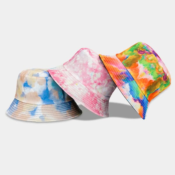 Trykt tie-dye fiskerhat udendørs solbeskyttelse bucket hat GG