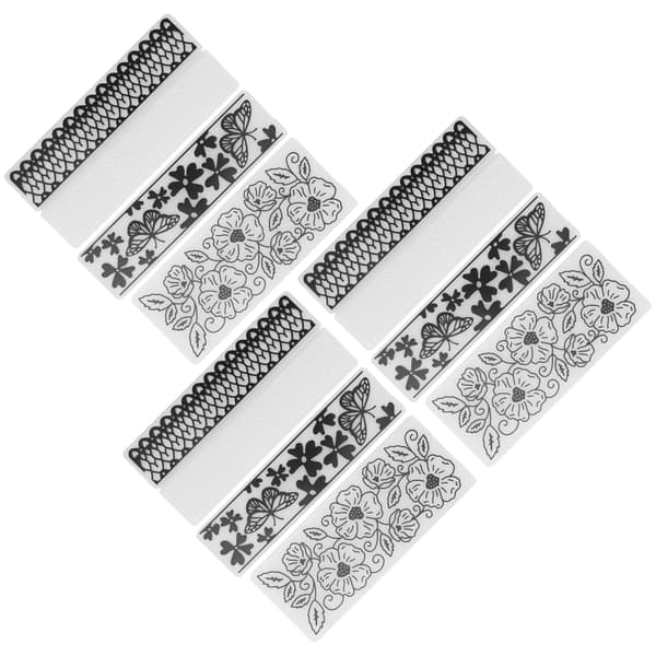 9 stk Blomster Plast Embossing Folder Rektangel for DIY Kort Maker Håndlagde Tilbehør