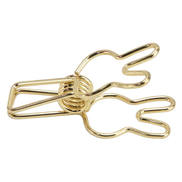 20 stk klips Multipurpose Multifunction Elektroplettering Hul Metall Binder Sterk Fjærklips Gull