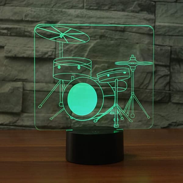 Messing Seksjon Hjem Dekor Kreativ 3D Illusjonslampe LED