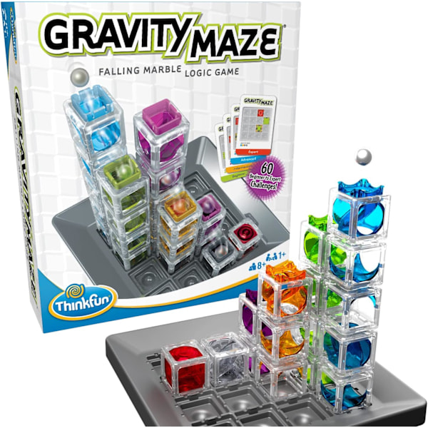 ThinkFun Gravity Maze Marmoriradan Aivopeli ja STEM-lelu - Oppimislelu 8+ vuotiaille, Tila-ajattelun taitojen kehittäminen, Insinööri- ja rakennuspeli