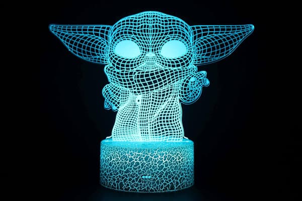 3D Illusion Star-Wars Natlampe 16 Farveskiftende Nat