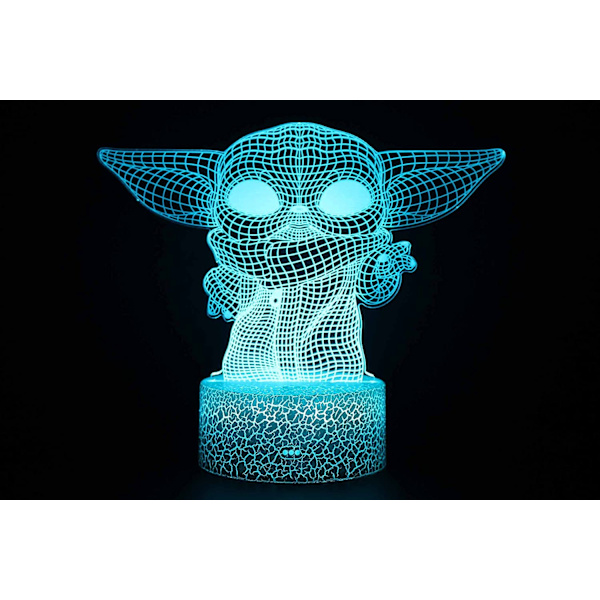 3D Illusion Star-Wars Nattlampa 16 Färgförändrande Nig