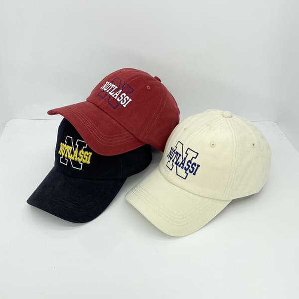 Hat Dame Simpel Bogstav Broderi Casual All-Match Baseba Khaki